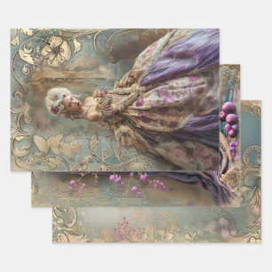 Hoja De Papel De Regalo Decoupage pesado barroco vintage