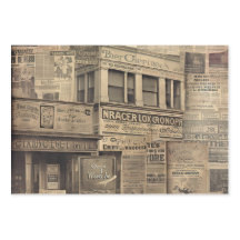 Decoupage Vintage Newspaper fuentes antiguas color