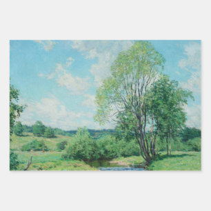 Hoja De Papel De Regalo Decoupaginación de la pantalla del árbol de paisaj