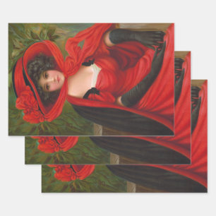 Hoja De Papel De Regalo Decoupaginación del arte victoriano