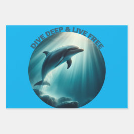 Hoja De Papel De Regalo Deep Live Free Dolphin