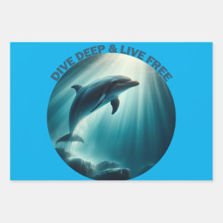 Hoja De Papel De Regalo Deep Live Free Dolphin
