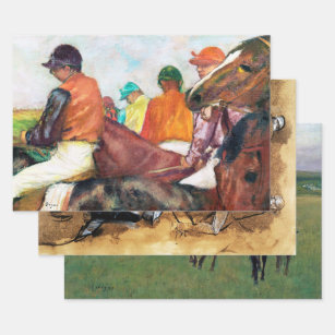 Hoja De Papel De Regalo Degas, Carreras de caballos