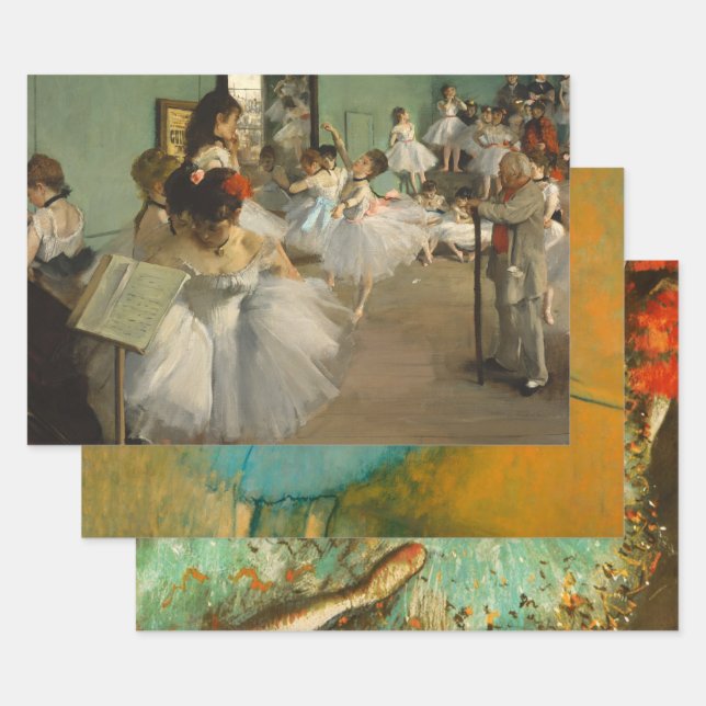 Hoja De Papel De Regalo Degas Dance Class Ballet Dancers Ballerina Art (Set)