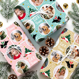 Hoja De Papel De Regalo Dejen que nieve Escocia Perro Diversión Personaliz