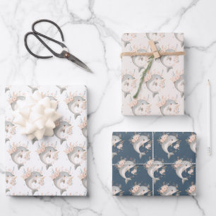 Hoja De Papel De Regalo Delfín Adorable