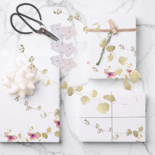 Hoja De Papel De Regalo Delicada elegancia floral bautismo (Subido por el creador)