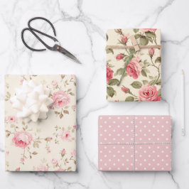 Hoja De Papel De Regalo Delicia de Rosas Rosadas
