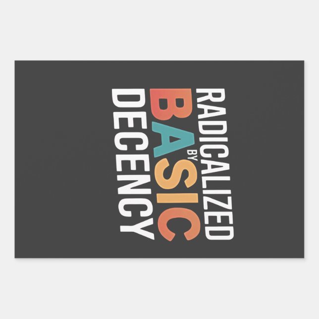 Hoja De Papel De Regalo Democracia Social Radicalizada Por La Decencia Bás (Anverso)