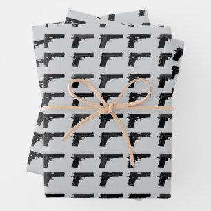 Hoja De Papel De Regalo Deporte de silueta de arma 1911 patrón objetivo