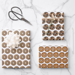 Hoja De Papel De Regalo Desayuno NYC Bagels Everything Plain Marble Rye