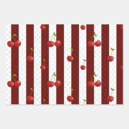 Hoja De Papel De Regalo Descenso de cerezas dulces