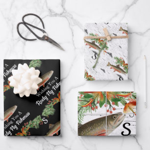 Hoja De Papel De Regalo Deseándote una verdadera pescadería, Navidades de