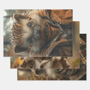 Hoja De Papel De Regalo Desenlace de Porcupines Vintage Vestidos