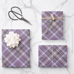 Hoja De Papel De Regalo Desfile de moda morado colorido inspirado en rayas