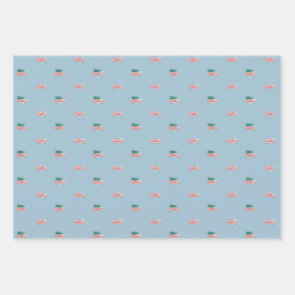 Hoja De Papel De Regalo Desfile de Navidades de motores de fuego