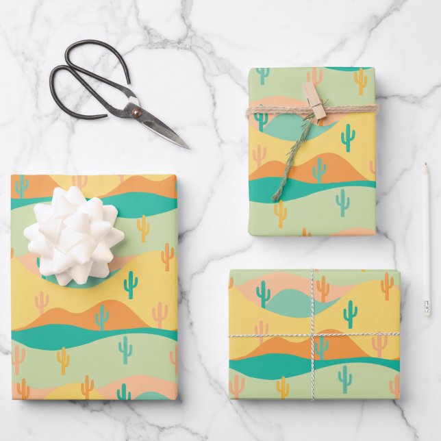 Hoja De Papel De Regalo Desierto (Anverso)