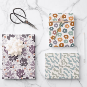 Hoja De Papel De Regalo Deslumbramiento de la Bloom Retro