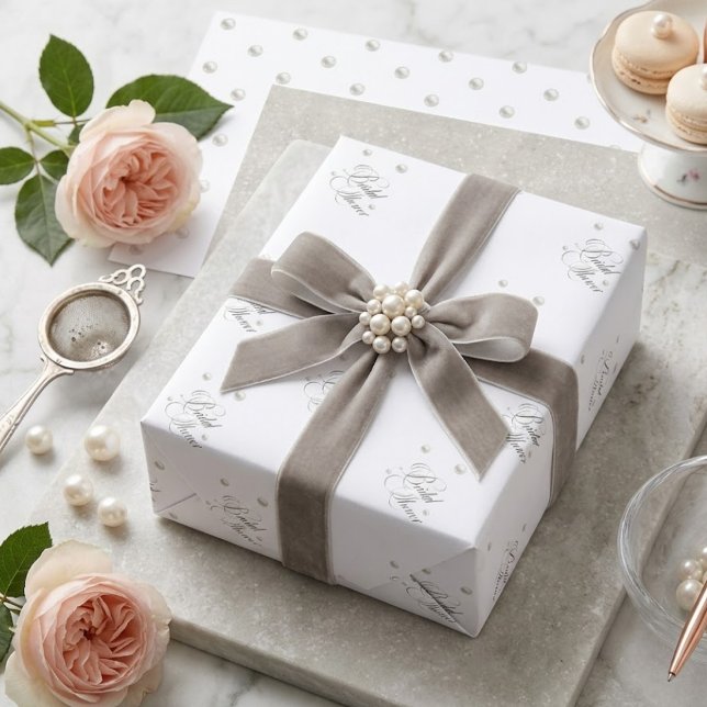 Hoja De Papel De Regalo Despedida de Soltera con Perlas Blancas (Subido por el creador)