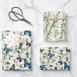 Hoja De Papel De Regalo Despedida de Soltera de Mariposas Azules Lindas