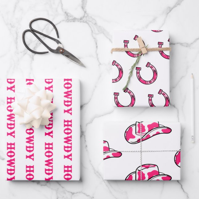 Hoja De Papel De Regalo Despedida de soltera Vaquera Disco Último Rodeo (Anverso)