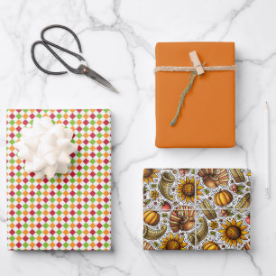 Hoja De Papel De Regalo Día de Acción de Gracias