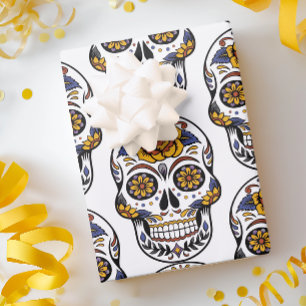 Hoja De Papel De Regalo Día de los muertos por la caída del azúcar en Hall