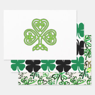 Hoja De Papel De Regalo Día de San Patricio Shamrock