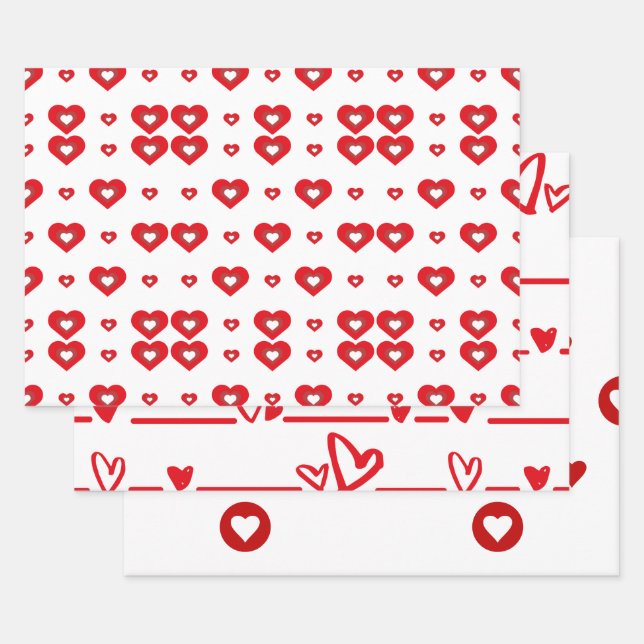 Hoja De Papel De Regalo Día de San Valentín (Set)