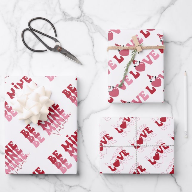 Hoja De Papel De Regalo Día de San Valentín (Anverso)