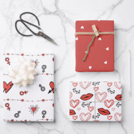 Hoja De Papel De Regalo Día de San Valentín