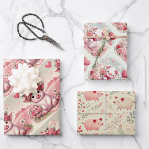 Hoja De Papel De Regalo Día de San Valentín caprino caprichoso