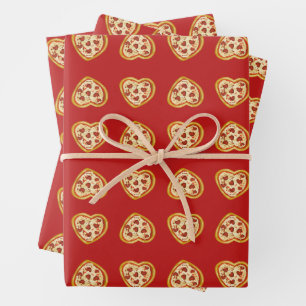 Hoja De Papel De Regalo Día de San Valentín que es más una pizza mi corazó