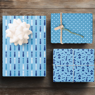 Hoja De Papel De Regalo Día del Padre Azul