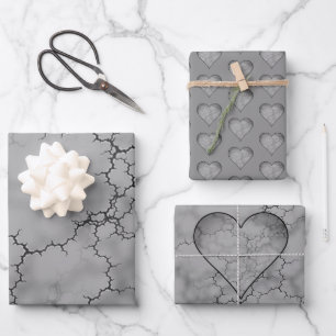 Hoja De Papel De Regalo Día del padre del patrón de mármol gris