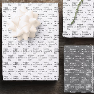 Hoja De Papel De Regalo Día del Padre Minimalista Feliz 