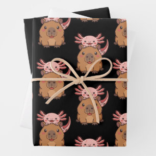 Hoja De Papel De Regalo Día del Zoológico Amante de Animales Kawaii Capyba