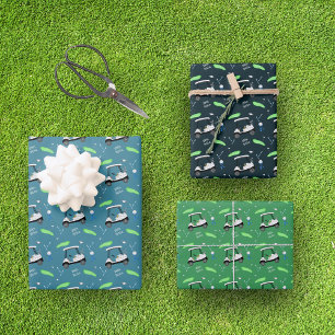 Hoja De Papel De Regalo Día Divertido De Golf Con Cerveza Y Patrón De Perr