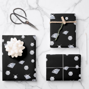 Hoja De Papel De Regalo Diamantes espumosos