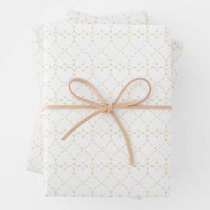 Hoja De Papel De Regalo Diamond Golden Hearts