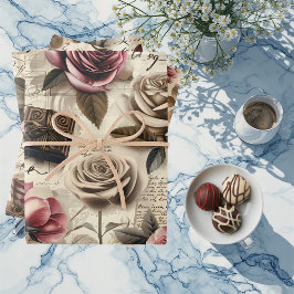 Hoja De Papel De Regalo Diario decoupage romántico vintage victoriano 