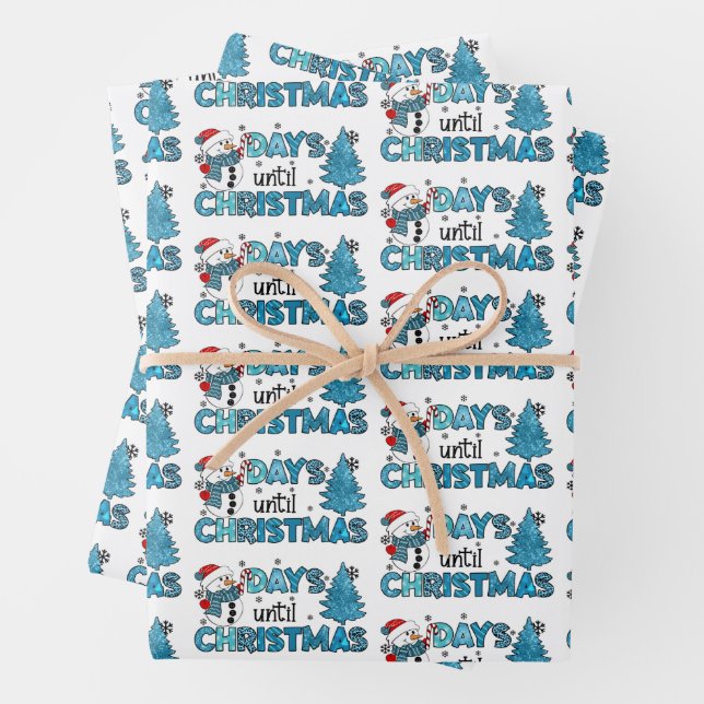 Hoja De Papel De Regalo Días hasta el Personalizar de Navidades (In situ)