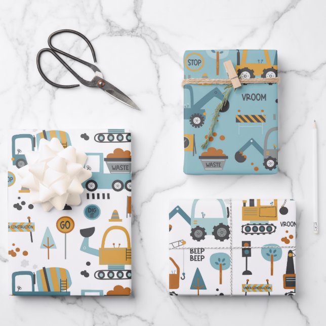 Hoja De Papel De Regalo Dibujar patrones chicos (Anverso)