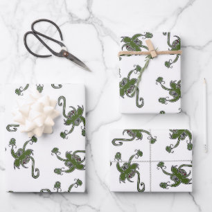 Hoja De Papel De Regalo Dibujo de plantas monstruosas