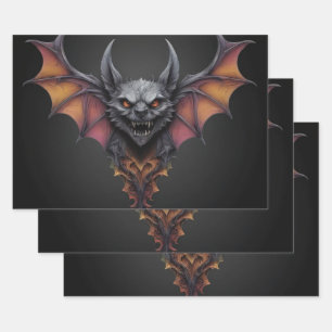 Hoja De Papel De Regalo Dibujo de tinta de barba aterrador,