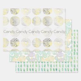 Hoja De Papel De Regalo Dibujo manual, acuarela, diseño abstracto, círculo