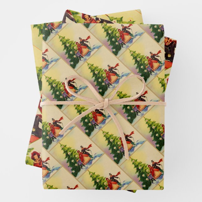 Hoja De Papel De Regalo Dickens style Christmas illustration (In situ)