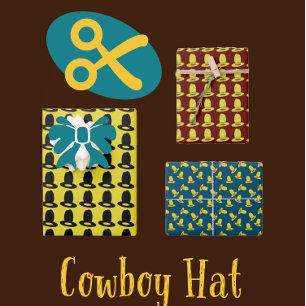Hoja De Papel De Regalo Diez Gorras Gallon Cowboy