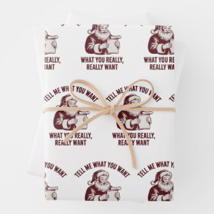 Hoja De Papel De Regalo Dime lo que quieres lo que realmente realmente qui