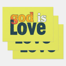 Hoja De Papel De Regalo Dios es amor: Una Agua Suave